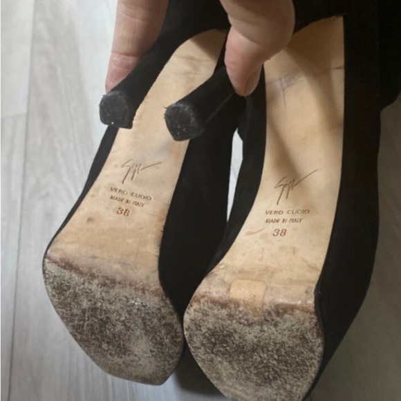 Giuseppe Zanotti Eva Skyhigh Stiletto Heel Knee High Platform Boots 38 suede - Picture 6 of 9